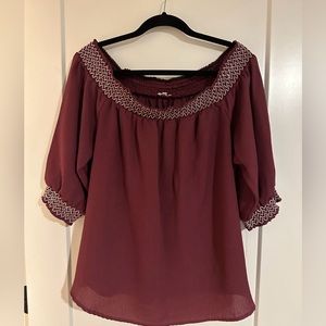 1/(1X) Deep Pink Off The Shoulder Blouse